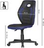 Kinderschreibtischstuhl LUAN schwarz/blau für Kinder ab 6 mit Lehne, Kinderdrehstuhl ergonomisch Kinderbürostuhl, Jugendstuhl höhenverstellbar, Kinderschreibtischstuhl ohne Armlehne Bild 3