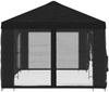 vidaXL Pavillon mit Seitenwänden 6 x 3 m Schwarz Polyester und Stahl 3376028 Bild 4