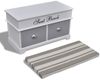 Schrank Sitzbank Truhenbank +Kissen+2 Schublade 240802 Bild 4