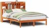 vidaXL Massivholzbett mit Regal ohne Matratze Wachsbraun 140x200 cm 3321644 Bild 2