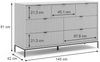 Sideboard Eliza Grau 42 x 81 cm Vicco Bild 3