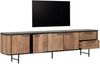 TV Board Soho aus recyceltem Teakholz, modern massiv, Natur Schwarz, 230 cm breit Bild 2