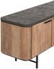 TV Board Soho aus recyceltem Teakholz, modern massiv, Natur Schwarz, 230 cm breit Bild 4