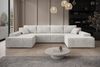 Ecksofa Milo, Sofa mit Schlaffunktion und Bettkasten, Couch U-Form, Cord-Stoff, 348 x 85 x 185 cm, Beige Bild 3