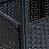 Beistelltisch Polyrattan Balkontisch Rattan Tisch 57 cm Gartentisch Schwarz Bild 4