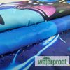 Duschvorhang Blau 200x200 Bunt mit Motiv Wasserdicht 12 Ringe Bild 3