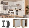Küchenunterschrank R-Line Weiß Landhaus 60 cm AP Marmor Vicco Bild 4