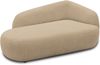 DOMO. collection Recamiere 700013, Liege mit Zierkissen, oval, Füße mit Filzgleitern, Chaiselongue, Sofa, Polstergarnitur, 183 x 105 x 75 (BxTxH), braun (taupe) Bild 3