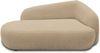DOMO. collection Recamiere 700013, Liege mit Zierkissen, oval, Füße mit Filzgleitern, Chaiselongue, Sofa, Polstergarnitur, 183 x 105 x 75 (BxTxH), braun (taupe) Bild 2