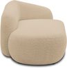 DOMO. collection Recamiere 700013, Liege mit Zierkissen, oval, Füße mit Filzgleitern, Chaiselongue, Sofa, Polstergarnitur, 183 x 105 x 75 (BxTxH), braun (taupe) Bild 4