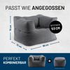 Lumaland Modular Sessel - Cord-Reihe | Indoor Sitzsack mit Softer Struktur, ideal Modulen | Bean Bag für Wohnzimmer & Co. - 96 x 72 x 70 cm Bild 2