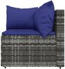 vidaXL 4-tlg. Garten-Lounge-Set mit Kissen Grau Poly Rattan 319848 Bild 5