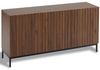 IDEASY Sideboard 150 x 40 x 80 cm Eiche dunkel gemasert, Mid-Century Modern Küchenschrank (Dekoschrank, 3 Türen, welliges 3D-Design, verstellbare Einlegeböden), Mit Kippsicherung-stilvolle Aufbewahrung für Wohnzimmer, Esszimmer,Bür Bild 4