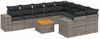 vidaXL 10-tlg. Garten-Sofagarnitur mit Kissen Grau Poly Rattan 3225605 Bild 2