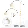 CCLIFE LED E27 Bogenlampe höhenverstellbar Marmorfuß weiß orange Stehlampe Stehleuchte Standleuchte Bogenleuchte Bogenstandleuchte, Farbe:Weiss, höhenverstellbar 130-180cm Bild 3