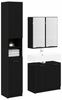 vidaXL Badezimmerschrank-Set 3 Stück Schwarz Eichen-Optik Holzwerkstoff 3416110 Bild 3