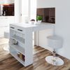 Esstisch-Set Repose Weiß 67 x 100 cm mit 2 Hockern Vicco Bild 5