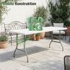 Sekey Buffettisch Tisch Klappbar Kunststoff 150 cm Campingtisch mit Tragegriff Partytisch Klapptisch Gartentisch für Garten Terrasse und Balkon, Weiß Bild 4