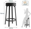 GarveeMore Barhocker 4er Set Barstühle PU-Leder 78cm 360° Drehbar Belastbarkeit bis 127 kg Bild 3