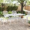 vidaXL Gartentisch Weiß 150x90x72 cm Aluminiumguss 4002805 Bild 3