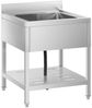 Royal Catering Spülenschrank Spültisch Spülbecken Edelstahlspüle Gastrospüle mit Regal 140 x 70 cm verschiedene Größen Bild 5