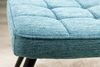 riess-ambiente Fußhocker SCANDINAVIA blau / schwarz - Strukturstoff, Metallbeine, Polsterung (Einzelartikel, 1 St), Wohnzimmer · Metall · Scandinavian Design · Ziersteppung Bild 4