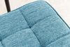 riess-ambiente Fußhocker SCANDINAVIA blau / schwarz - Strukturstoff, Metallbeine, Polsterung (Einzelartikel, 1 St), Wohnzimmer · Metall · Scandinavian Design · Ziersteppung Bild 3