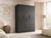 Kleiderschrank Conate I (Farbe: Schwarz / Schwarz + Gold) Bild 2