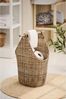 Ib Laursen Toilettenpapierhalter WC Rollenhalter Korb Rattan Natur Grau 3756-18 Bild 3