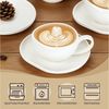 HOMELUX Tasse 12 Stück Tassen Set 200ml Kaffeetassen Cappuccinotassen Teetasse Weiß, 12-tlg, Keramik, Mokkatasse für 6 Personen mit Untertassen, Spülmaschinenfest Bild 4