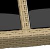 vidaXL Gartentisch mit Glasplatte Beige Poly Rattan 310594 Bild 4