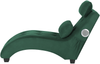 Chaiselongue Samtstoff mit Bluetooth Lautsprecher USB-Port smaragdgrün SIMORRE Bild 4
