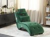 Chaiselongue Samtstoff mit Bluetooth Lautsprecher USB-Port smaragdgrün SIMORRE Bild 3