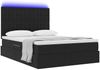vidaXL Bett mit Stauraum und LED mit LED Schwarz 140 x 200 cm Samt 3372791 Bild 3