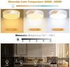 Ophy LED Deckenleuchte Moderne LED Deckenleuchte aus Holz, 32 W, fernsteuerbar, dimmbar (3000–6000 K), 30 cm – für Wohnzimmer & Flur Bild 2