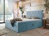 Boxspringbett 'Simoti' Hellblau 180x200 cm Bild 2