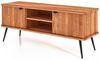 TV-Board Tula Kernbuche massiv 144x46x57 mit 2 Türen 2 Fächern und Riffelfront Bild 1