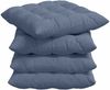 vidaXL Sitzkissen 4 pcs Blau 40 x 40 x 6 cm Cordstoff 42015184 Bild 2