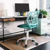 Höhenverstellbarer Bürostuhl Türkis Ergonomisch Stoffsitz Bild 4