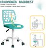 Höhenverstellbarer Bürostuhl Türkis Ergonomisch Stoffsitz Bild 5