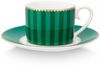 PiP Studio Espressotasse Love Birds Stripes Espressotasse m.U. grün 125ml, Porzellan, Espresso Cup & Saucer Love Birds Stripes Emerald-Green 125ml Bild 5