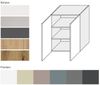 Küchenhängeschrank Kvantum 60x32,5x72cm 2-türig Farbe matt dust grey matt / weiß (Q-W3/60) Bild 2