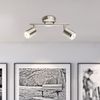 LED Deckenleuchte, Metall, nickel-matt, Chrom, satiniert Bild 2