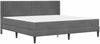 vidaXL Bettgestell mit Matratze Dunkelgrau 200 x 200 cm Samt 3415348 Bild 3