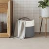vidaXL Aufbewahrungskorb Grau und Weiß Ø40x35 cm Baumwolle 358465 Bild 3