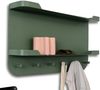 Wandgarderobe >Jil< in grün, Metall - 70x40x12cm (BxHxT) Bild 4