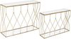 Konsole Ronela 2er-Set, Metall und Glas, modern, gold, vielseitig für Dein Zuhause Bild 2
