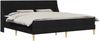 vidaXL Bettgestell mit Matratze Schwarz 180 x 200 cm Polyester 3414751 Bild 2