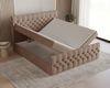 MOEBLO Boxbett Bett 12 (Luxusbett im Chesterfield-Design, 180x200 cm, Velours-Bezug, Hoher Schlafkomfort, modernes Velours-Design mit Steppung Polsterbett Kontinentalbett, dekorativem Kopfteil, aus Samt, inklusive Topper und Bettkasten), (BxHxT):144/16... Bild 3