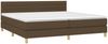 Boxspringbett mit Matratze & LED Stoff Dunkelbraun 200x200 cm, Härtegrad: H2 [3133824] Bild 4